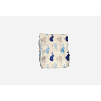 O.T.Trends baby dekentje wit/blauw met dolfijntjes 100x75 voor ledikant of box 1+1 gratis